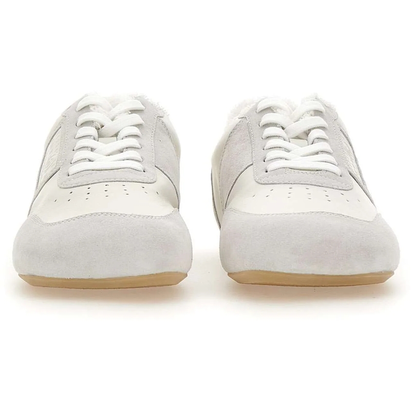 MM6 Maison Margiela Low-Top-Sneaker White Leather And Suede Sneakers White(Image 6)