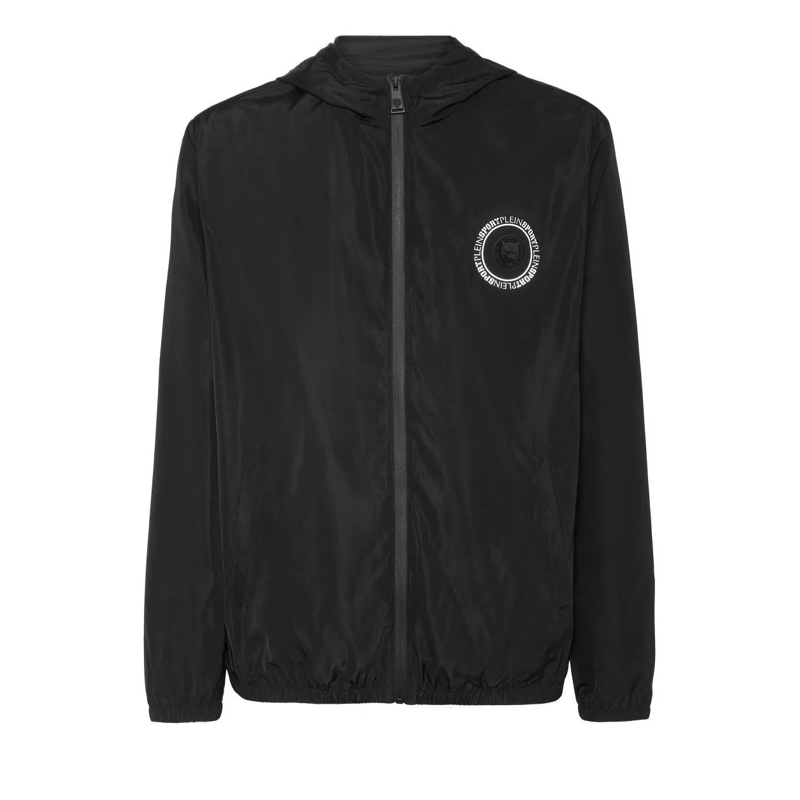 Plein Sport Übergangsjacke Windbreaker Carbon Tiger schwarz