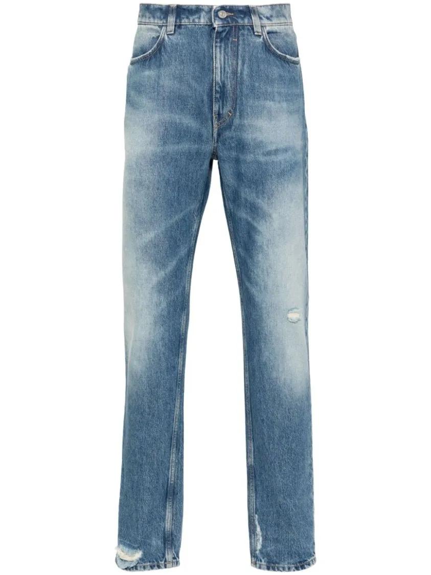 Thumbnail - Givenchy - Washed Denim Tapered Leg Jeans With Contrast Stitc - Größe 32 - blau