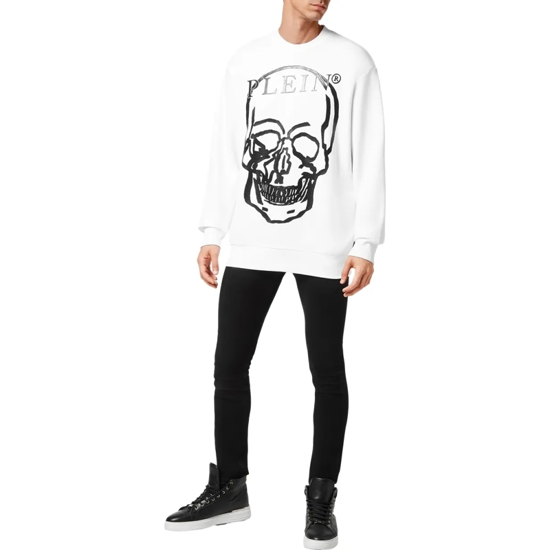 Philipp Plein Top Sweatshirt Skull And Plein weiss(Image 4)