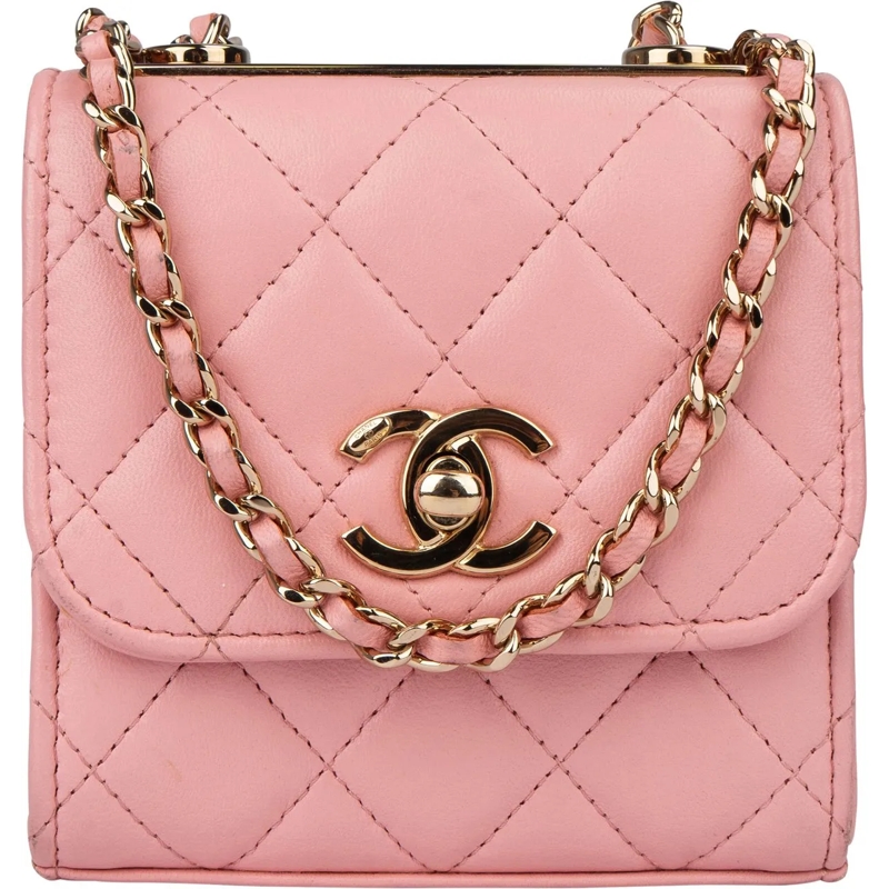 Chanel Sac à bandoulière Chanel Quilted Lambskin Mini Trendy Single Flap Cr rose