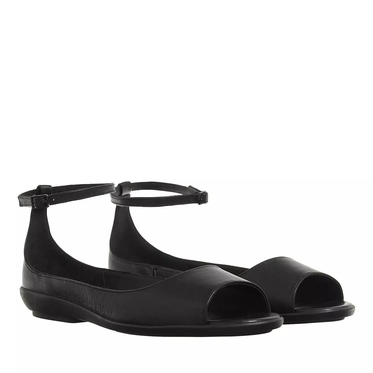 Calvin Klein Sandalen & Sandaletten - Peep Toe Ballerina Lth - Gr. 36 (EU) - in Schwarz - für Damen