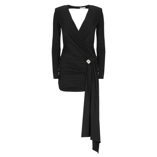 Elisabetta Franchi Mini Jurken Draped Dress Black