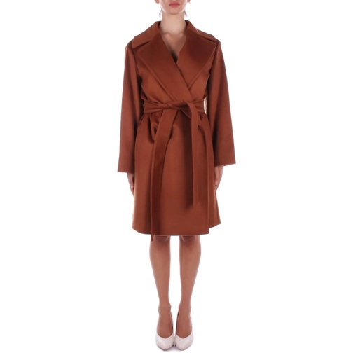 Max Mara Übergangsjacke Max Mara Coats Leather Brown schwarz