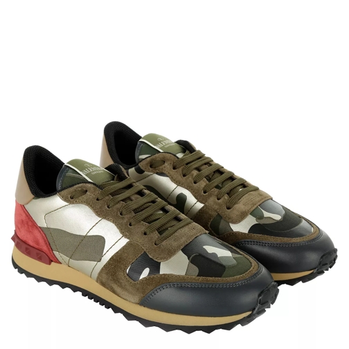Valentino Garavani Camouflage Capsule Sneaker Army Green Platinum Low-Top Sneaker