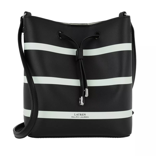 Lauren Ralph Lauren Debby Stripe Drawstring Black/Vanilla Stripe Bucket Bag