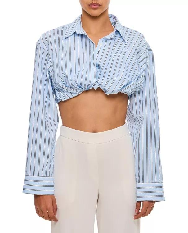 Jacquemus - Long Sleeve Cropped Shirt - Größe 36 - blue