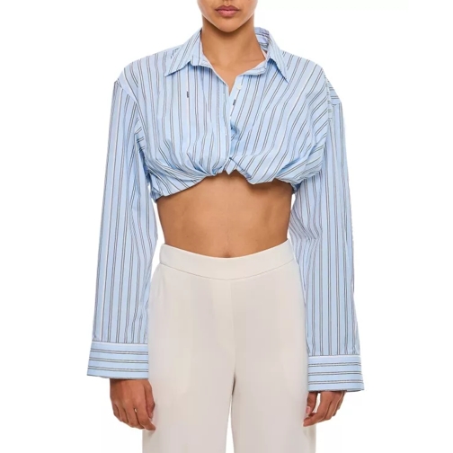 Jacquemus  Long Sleeve Cropped Shirt Blue