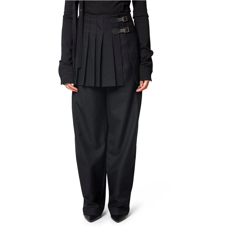 CHARLES JEFFREY LOVER BOY  MINI WIDE LEG SKOUSER WAISTED BLACK schwarz
