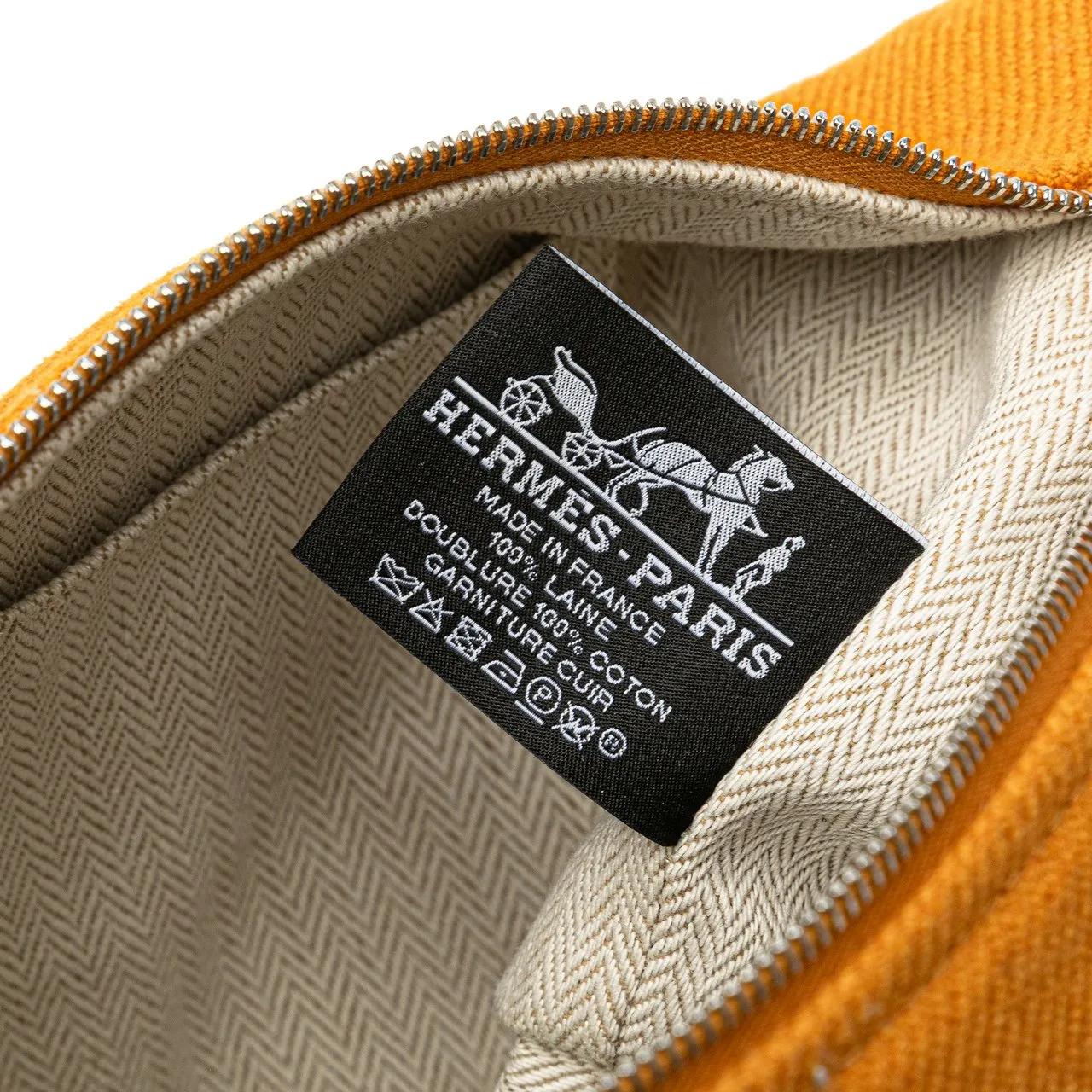 Thumbnail - Hermès Kosmetiktaschen - Small Toile Bride A Brac - Gr. unisize - in Gelb - für Damen