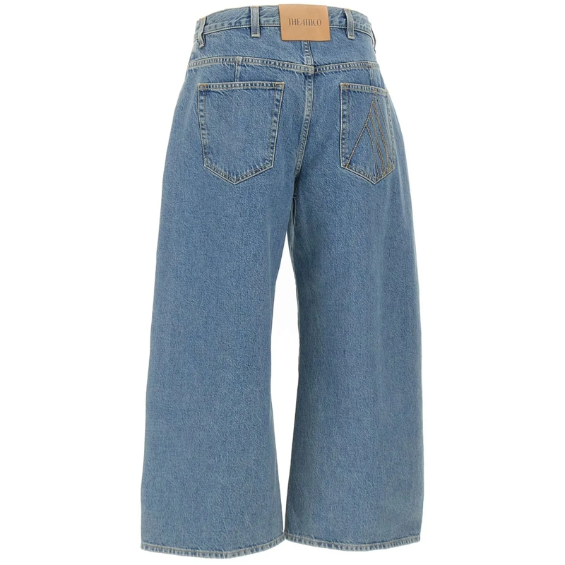 The Attico Boyfriend-Jeans Shorts Blue blau(Image 3)