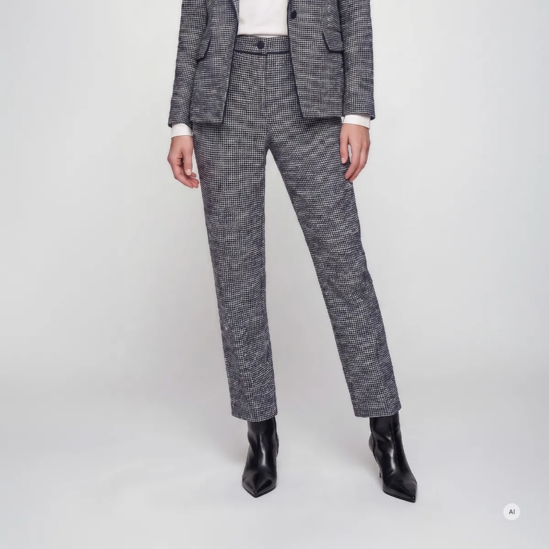 Marc Aurel Stoffhose Hose- angesetztes Bündchen- Eingrifftaschen- N blau(Image 3)