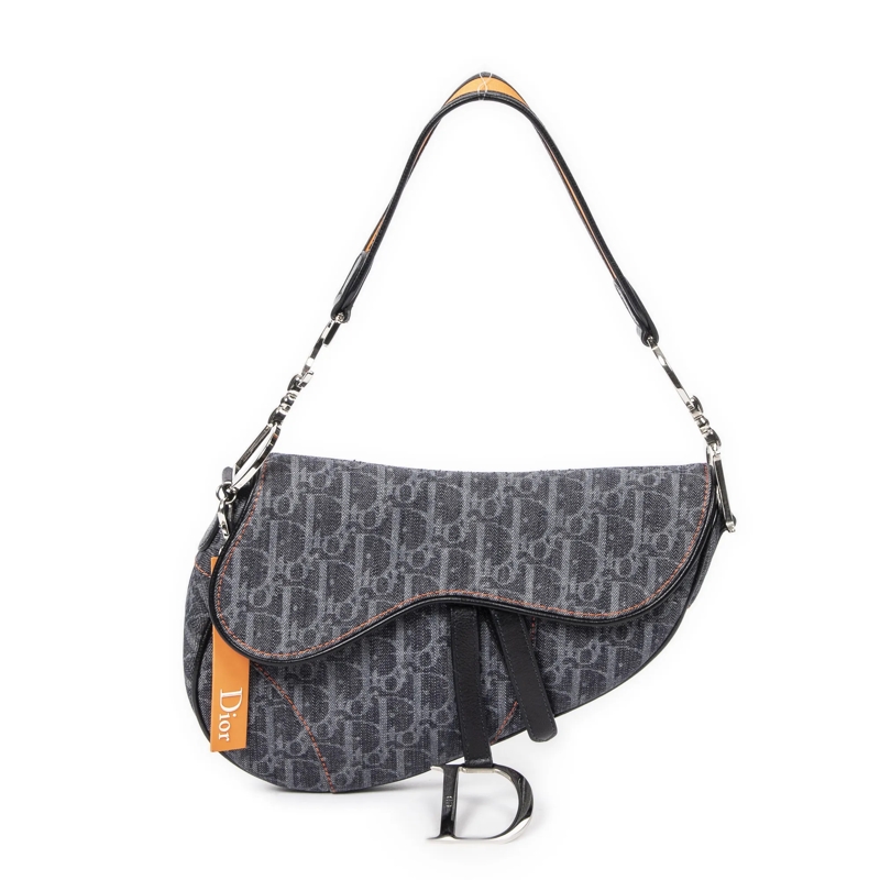 Christian Dior Crossbody Bag Flight Saddle Bag blau