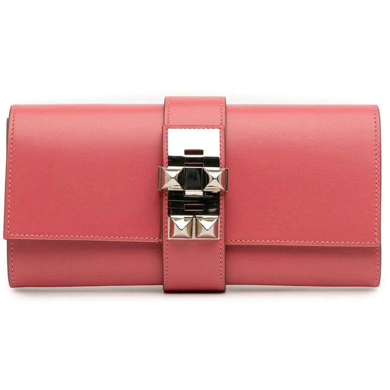Hermès Pochette Tadelakt Medor Clutch 23 rose