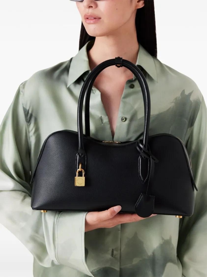 Stella Mccartney Crossbody bags Sleek Black Handbag With Gold-Tone Hardware And Pa in zwart