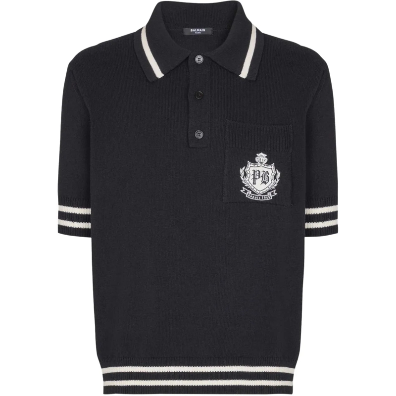 Balmain Polohemd T-Shirts And Polos Black schwarz