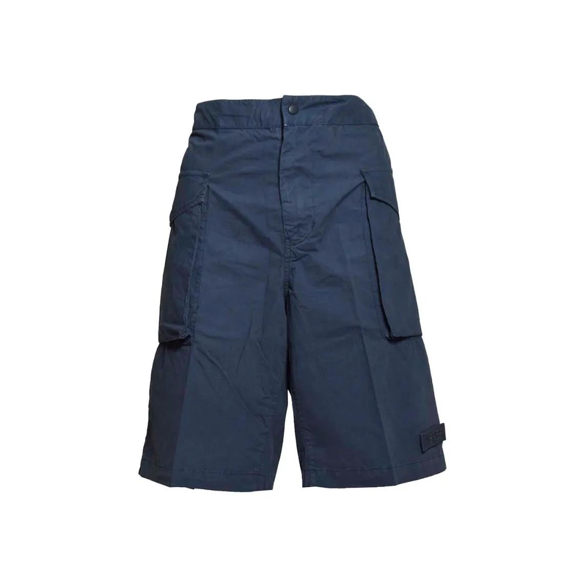 Thumbnail - Aspesi - Bermuda Lou In Navy Blue Cotton - Größe 50 - blau