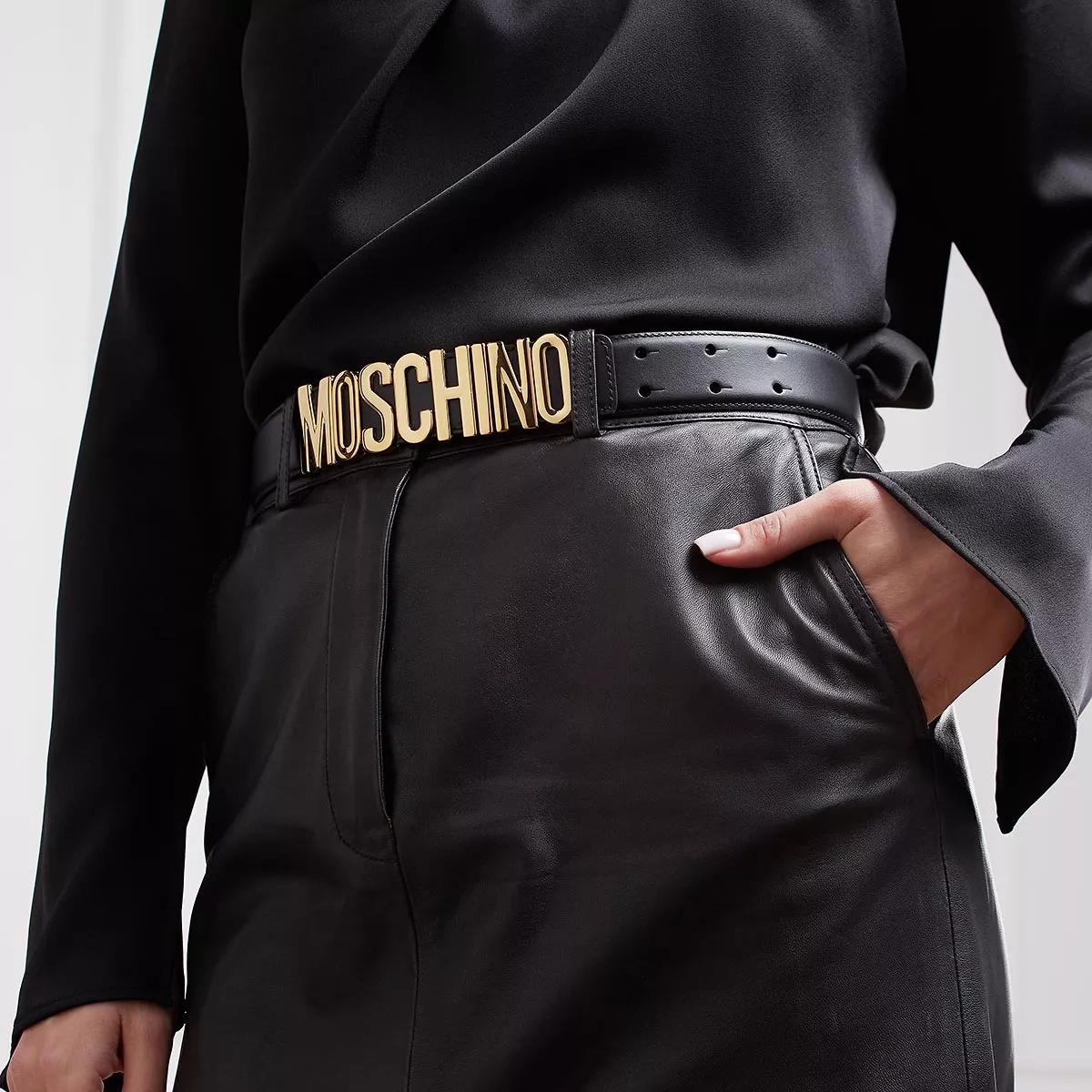 Moschino Belt Black Leather Belt