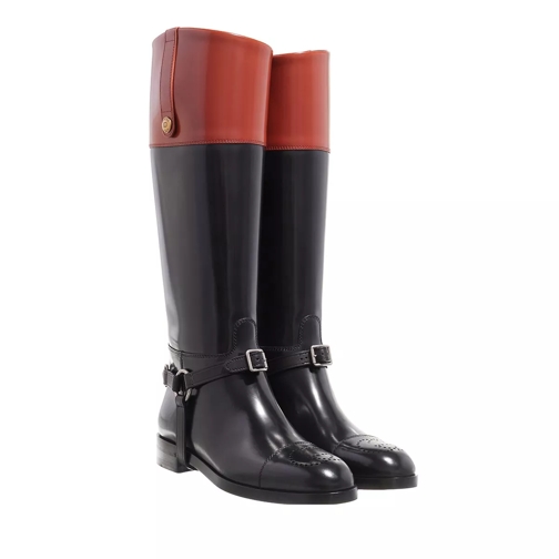 Gucci Harness Knee Boot Black/Amber Honey Stiefel