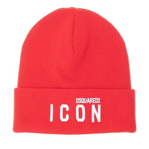 Dsquared2 Icon Hat Red/White Wool Hat
