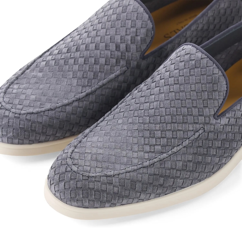 Doucal's Schnürschuhe Loafer aus Veloursleder blau(Image 3)