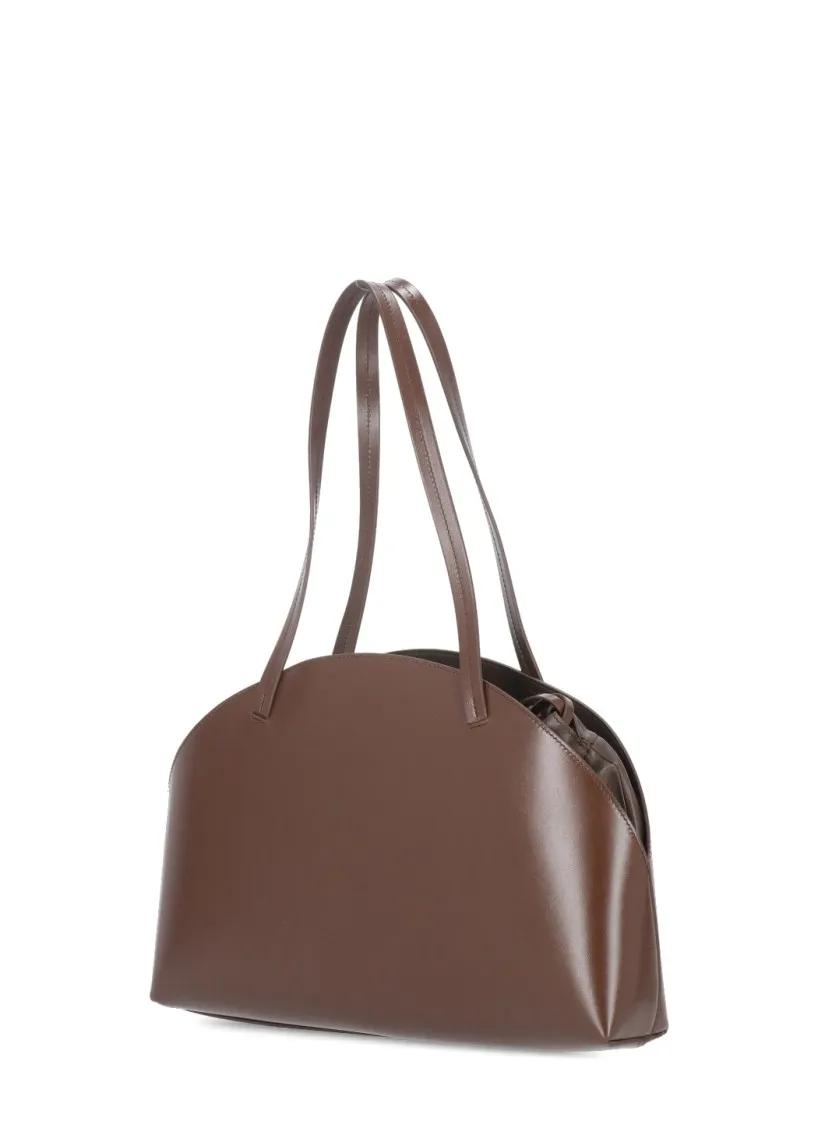 Jil Sander Hobo bags Brown Leather Curve Shoulder Bag in bruin