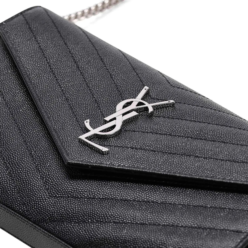 Saint Laurent Sac à bandoulière Umhängetasche aus Leder schwarz(Image 3)