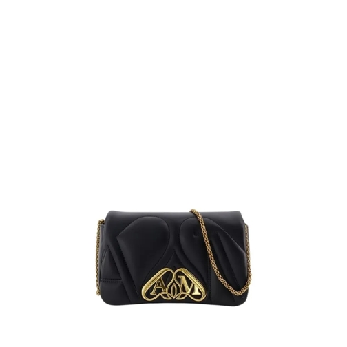 Alexander McQueen Schoudertas The Mini Seal Crossbody - Metal - Black Black