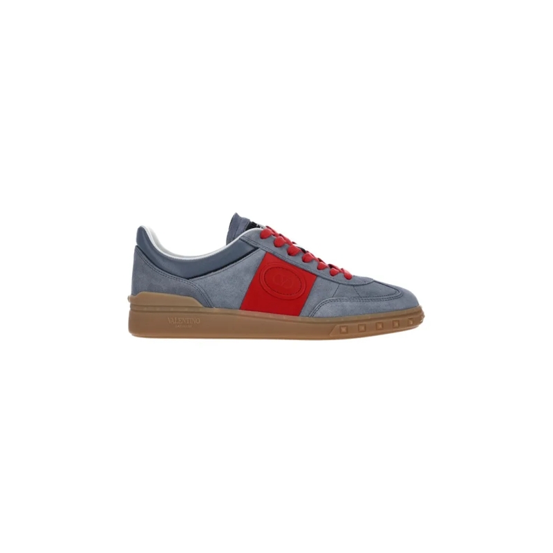 Valentino Garavani Low-Top-Sneaker Low-Top Calf Suede Sneakers Blue