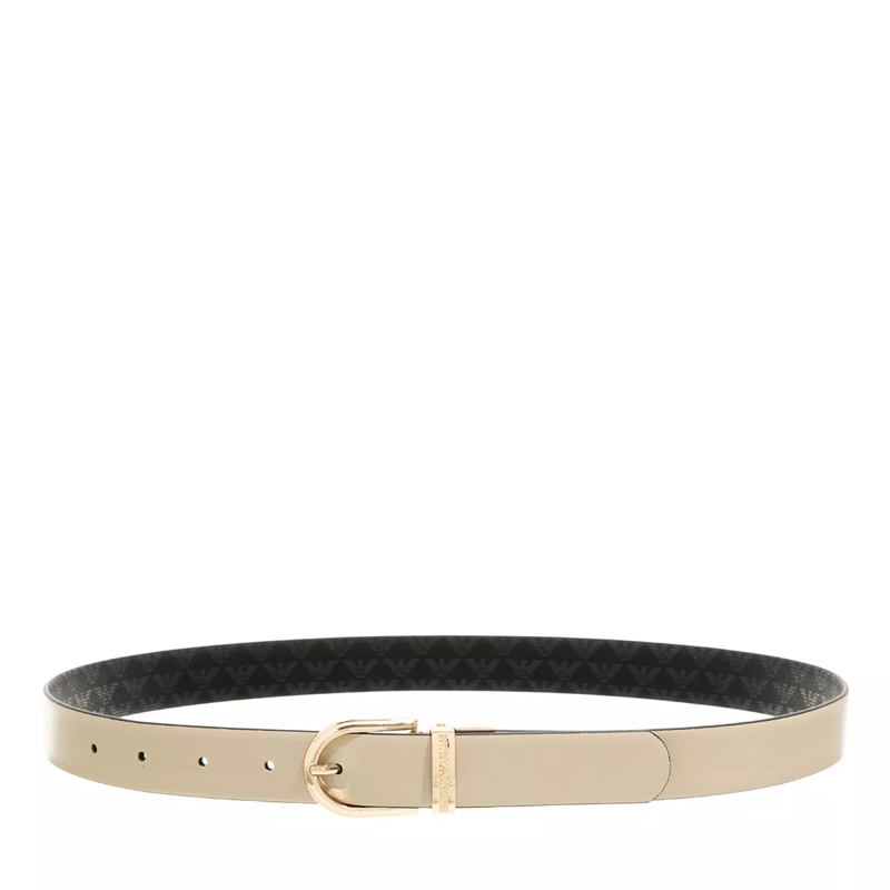 Emporio Armani Dünner Gürtel Eagle Belt Similnappa Black/Black/Ecru(Image 5)