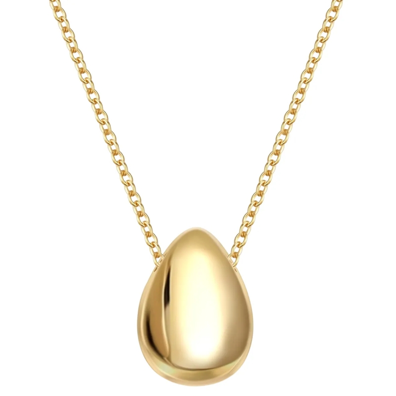 Glanzstücke München Mittellange Halskette Sterling Silber Halskette Tropfen gold