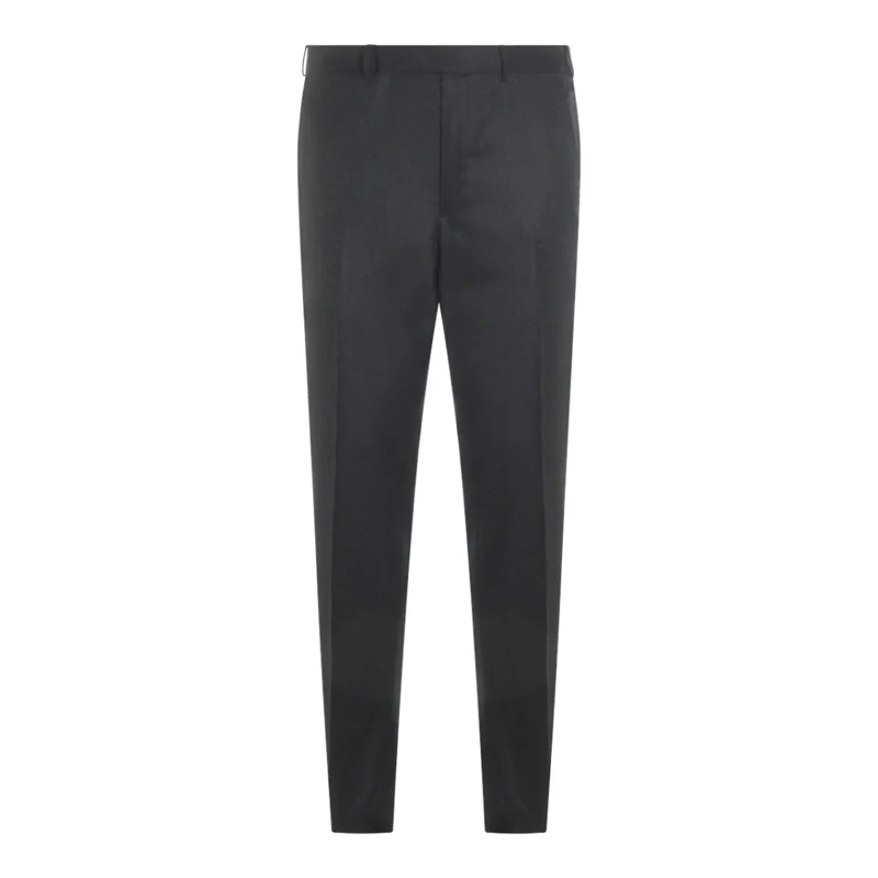 Zegna Anzugshose Dark Grey Wool Pants Grey