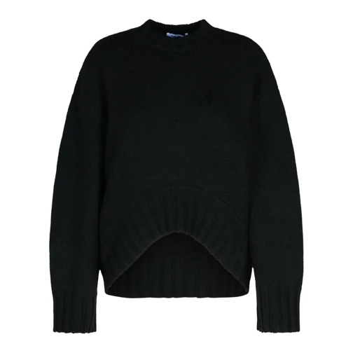 The Attico Pullover Black Wool Blend Sweater Black