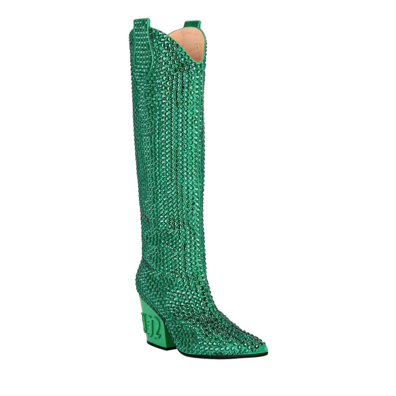 Philipp Plein Stiefel Stiefel Mit Schmucksteinen grün