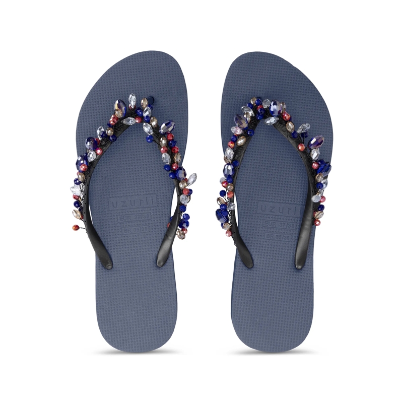 UZURII Flip Flops slipper Navy Blue Amazon marine