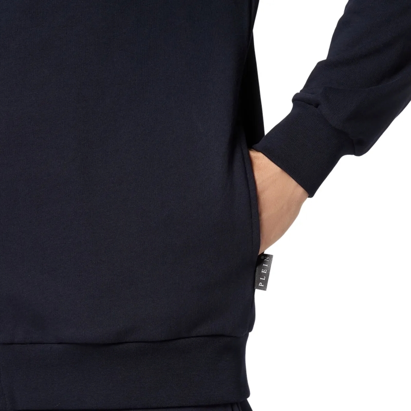 Philipp Plein Top Sweatjacke Mit Kapuze Iconic Plein dunkel-blau(Image 3)