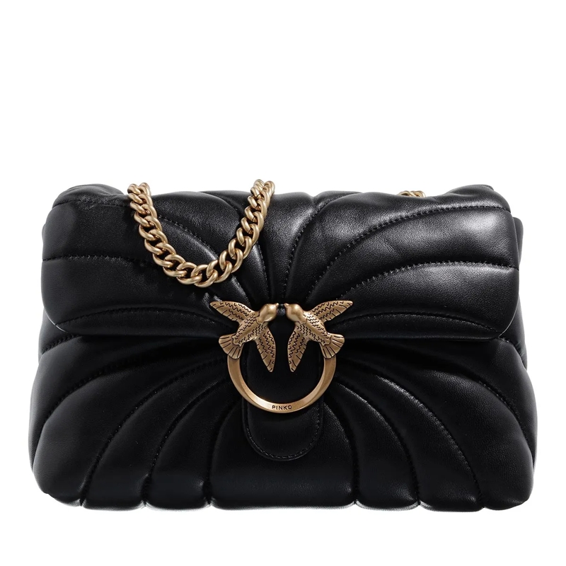Pinko Schultertasche Love Puff Classic Cl Nero-Antique Gold