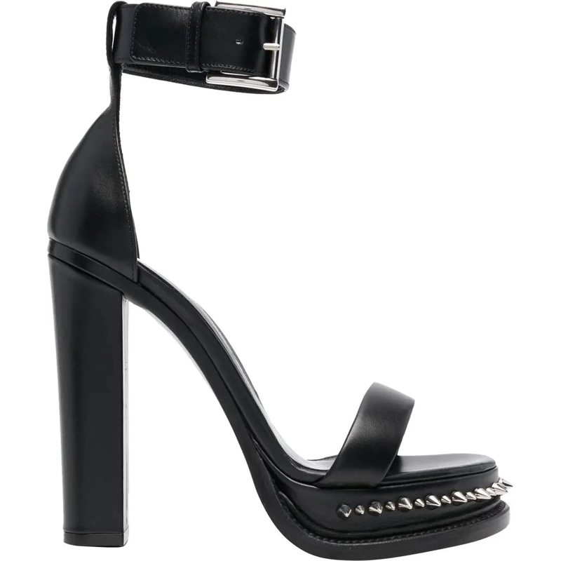 Alexander McQueen Pumps Dames Sandal Leather Stud schwarz