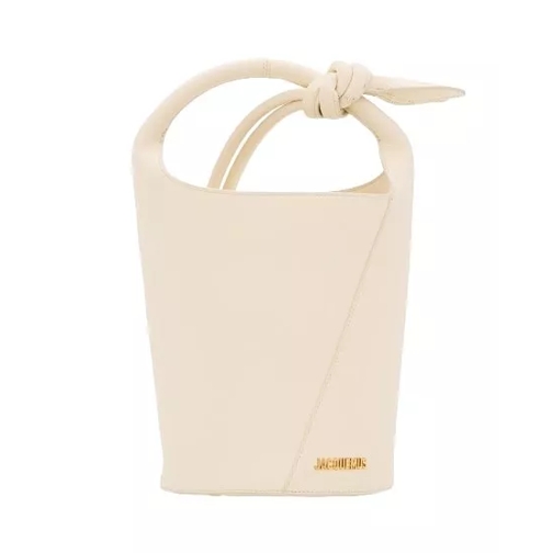 Jacquemus Le Petit Tourni Leather Bucket Bag White Bucket Bag