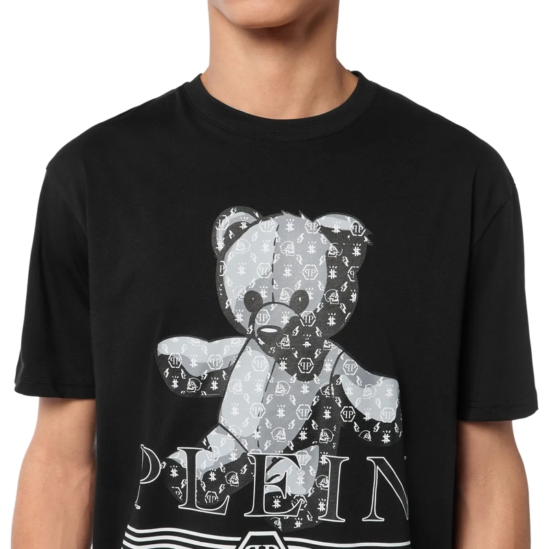 Philipp Plein T-Shirt T-Shirt Rundhalsausschnitt Monogram schwarz(Image 5)