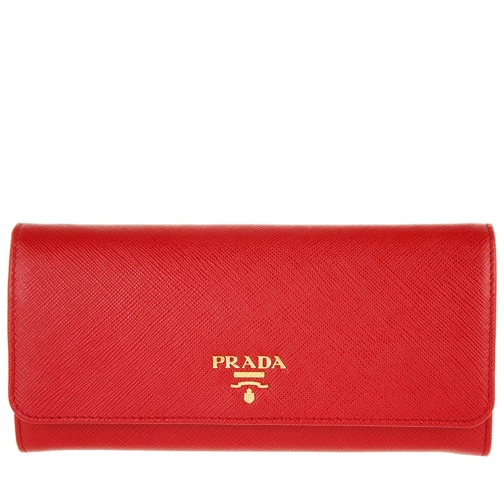 Prada Continental Wallet Rosso Portefeuille continental