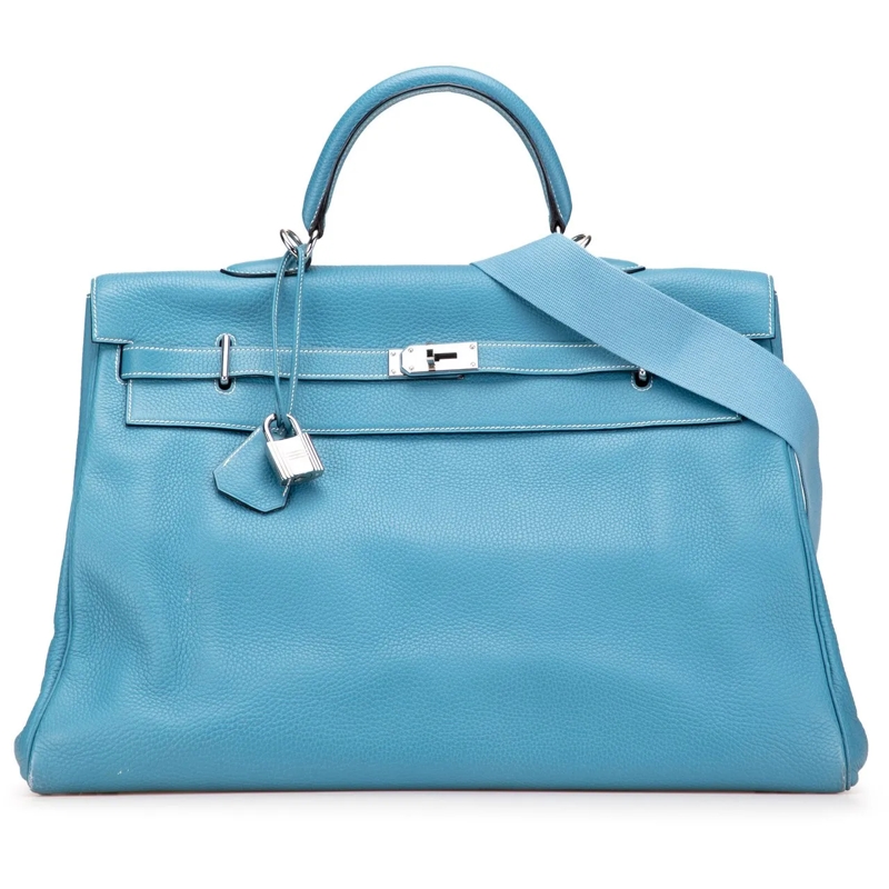 Hermès Sac week-end Clemence Kelly II Relax 50 Voyage blau