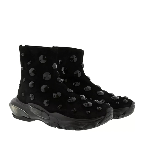 Valentino Garavani Bounce Sneaker Suede+Cristalls Black Low-Top Sneaker