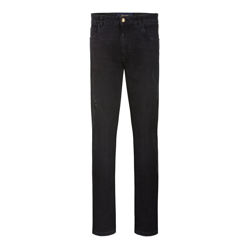 BILLIONAIRE Jeans mit geradem Bein Jeans Regular Fit Statement schwarz