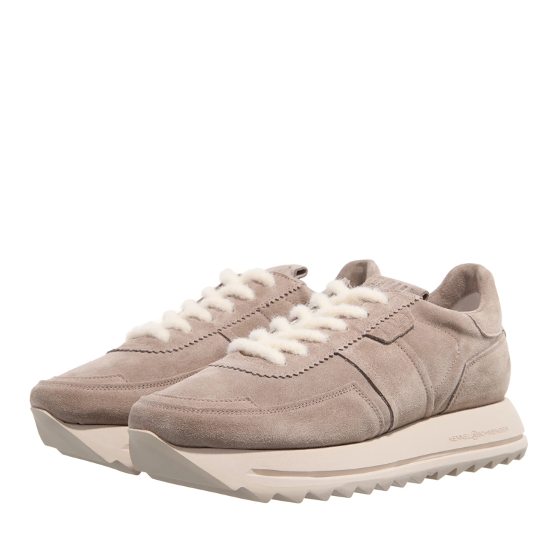 Kennel & Schmenger Low-Top-Sneaker PITCH Suede/Wool Lace elefant/nat Scr