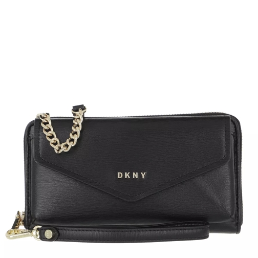 DKNY Polly Convertible  Blk/Gold Wallet On A Chain