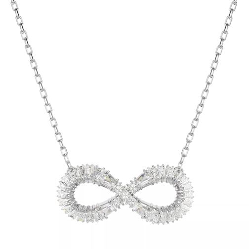 Swarovski Hyperbola pendant, Infinity, Rhodium plated White Short Necklace