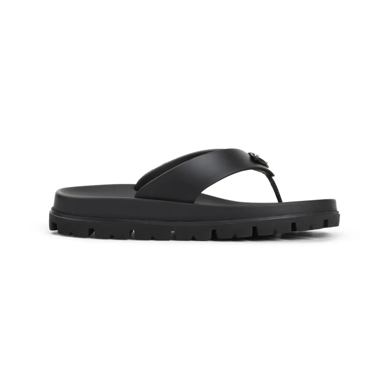 Prada Sandalen Minimalist Black Sandals With Rugged Sole Black