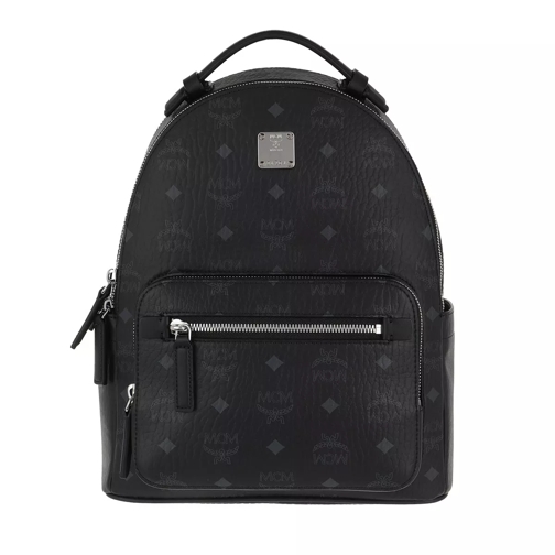 MCM Stark Visetos Backpack Small Black Backpack