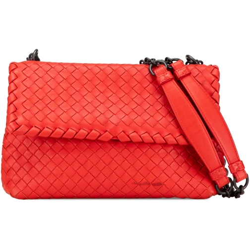 Bottega Veneta Schultertasche 2012-2024 Small Nappa Intrecciato Olimpia Shoulder rot